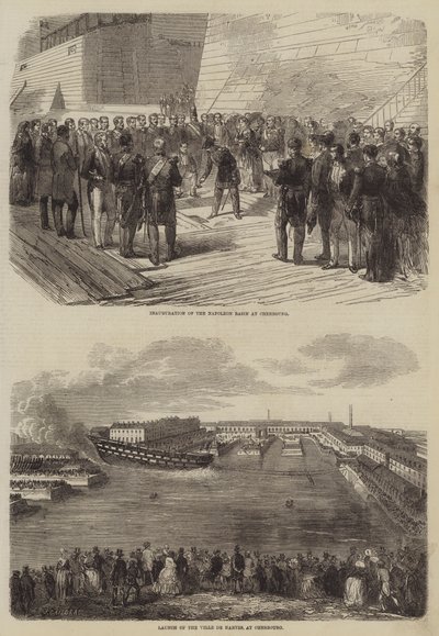 Le bassin Napoléon à Cherbourg - Jules Gaildrau